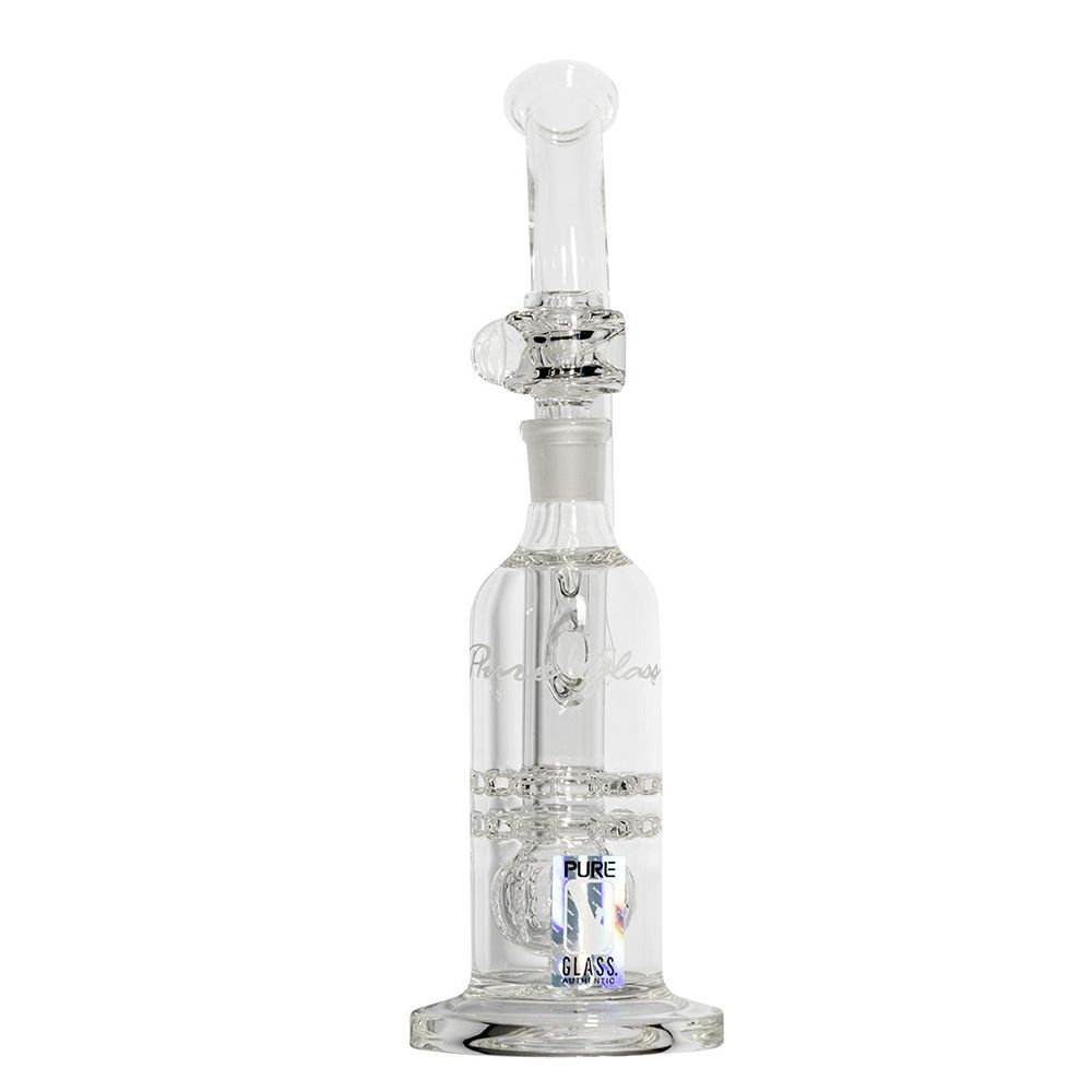 Grasscity Buy Pure Glass Torus Trumpet Bubbler With Triple Perc | 12 Inch in australia