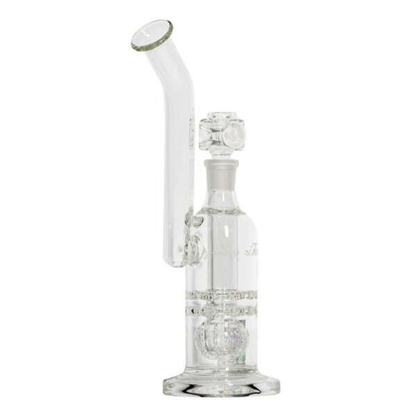 Buy Pure Glass Torus Trumpet Bubbler With Triple Perc | 12 Inch in australia