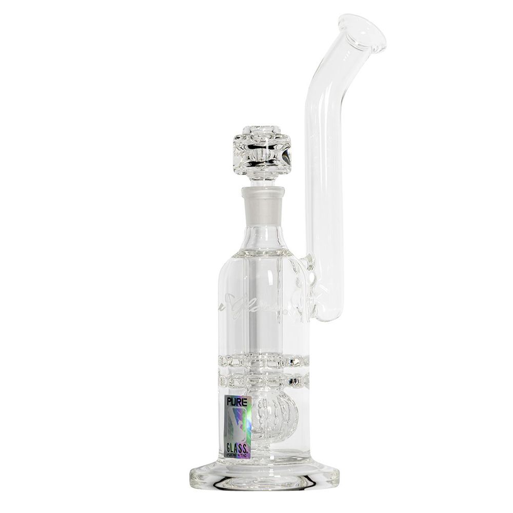 Grasscity Buy Pure Glass Torus Trumpet Bubbler With Triple Perc | 12 Inch in australia