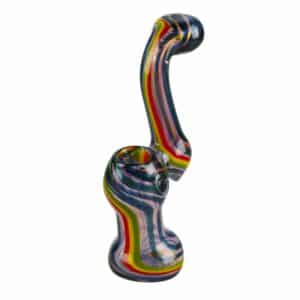 Buy Fumed Rasta Twist Bubbler | 6 Inch in australia