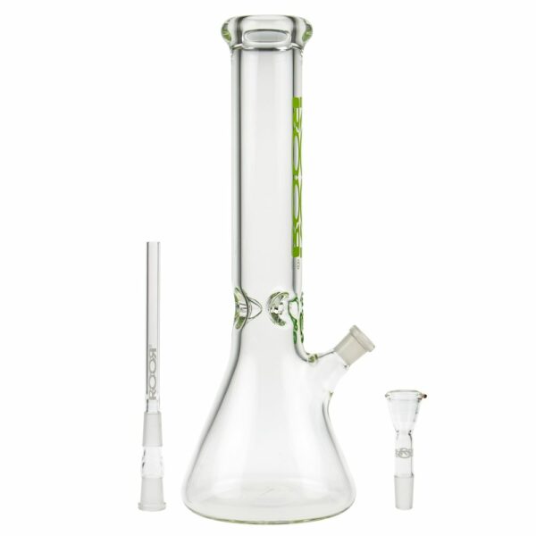 Buy ROOR Little Sista Beaker Ice Bong 7.0mm Green logo | 35cm | 14.5mm in australia