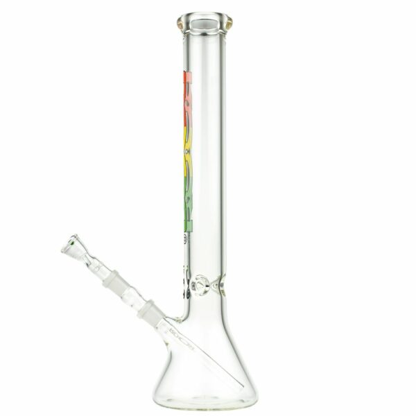 Buy ROOR Little Sista Beaker Base 7mm Glass Ice Bong | Rasta | 45cm in australia