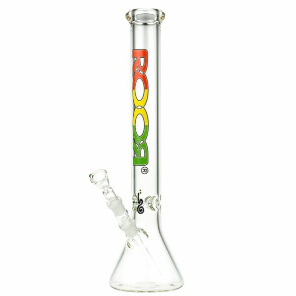 Buy ROOR Little Sista Beaker Base 7mm Glass Ice Bong | Rasta | 45cm in australia