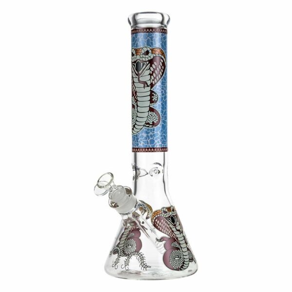 Buy Beaker Ice Bong with Glow in the Dark Cobra Print in australia