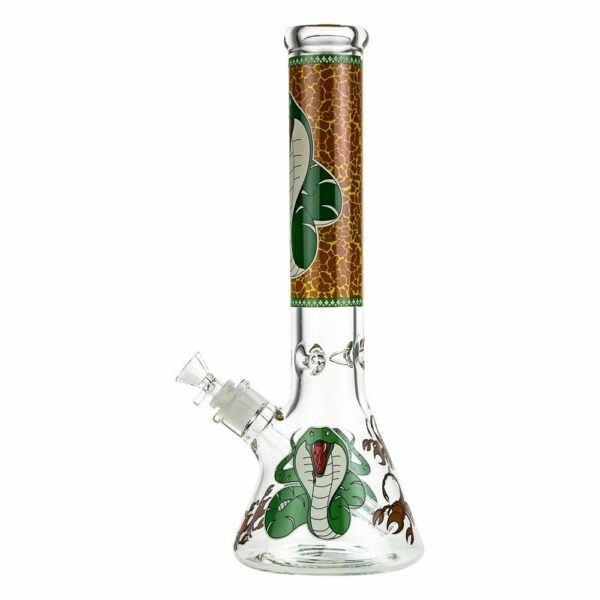 Buy Beaker Ice Bong with Glow in the Dark Cobra Print in australia