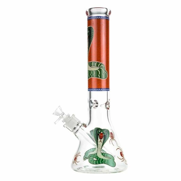 Buy Beaker Ice Bong with Glow in the Dark Cobra Print in australia