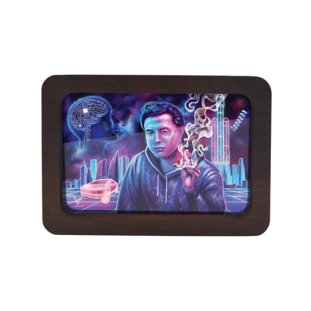 Grasscity Buy V Syndicate 3D High Def Wood Rolling Tray | Small | Space Xhale in australia