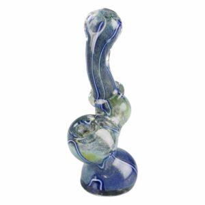 Buy Worked Fritted Glass Bubbler Hand Pipe | 4 Inch in australia